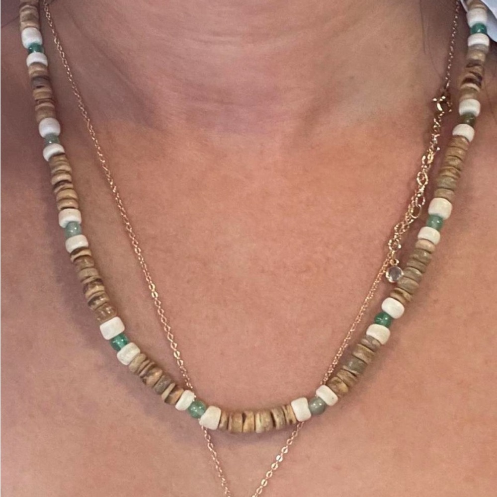 Beachy Boho Beaded Shell Necklace